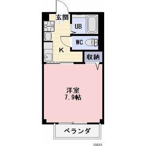 SUNNY COSMO(1K/2階)の間取り写真