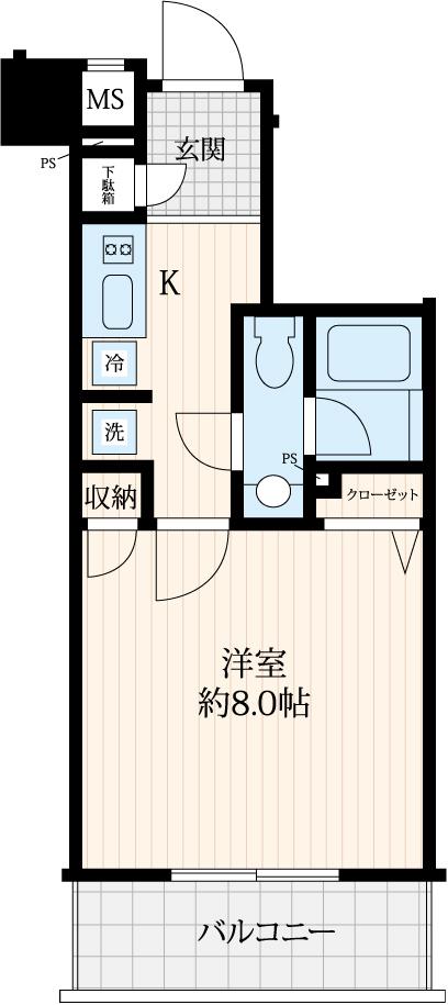 R.HOURS MEJIRO AVE(1K/9階)の間取り写真