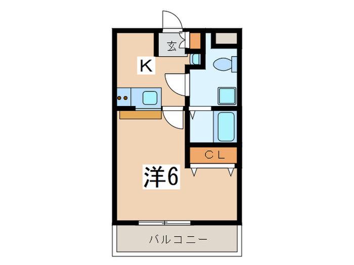 S-FORT玉川学園前(1K/4階)の間取り写真