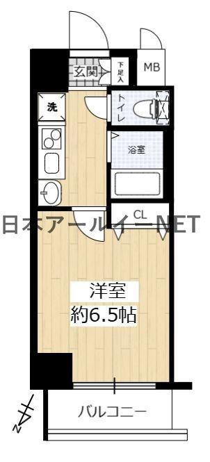 エステムコート大阪ベイエリア(1K/7階)の間取り写真