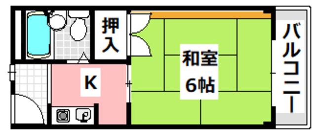 ハイツカメリア(1K/1階)の間取り写真