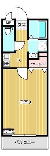 エル・ドラドII(1K/1階)の間取り写真