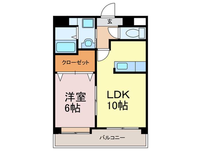 アンテスII(1LDK/3階)の間取り写真