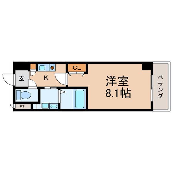 AHマンション泉(1K/2階)の間取り写真