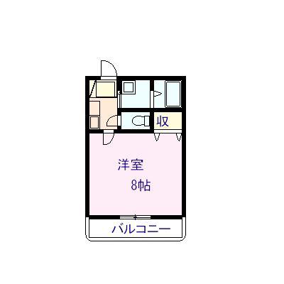 ハウスプラザ小山(1K/3階)の間取り写真
