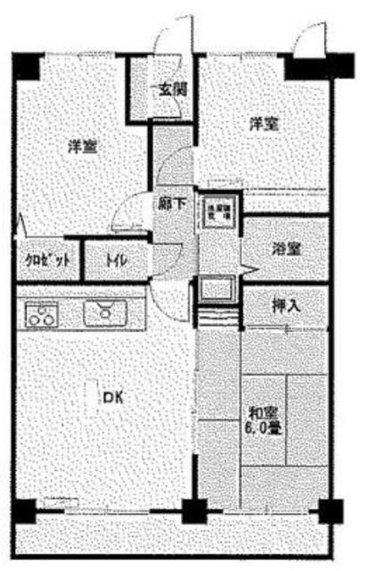 ドラゴンマンション橋本十壱番館(4LDK/3階)の間取り写真