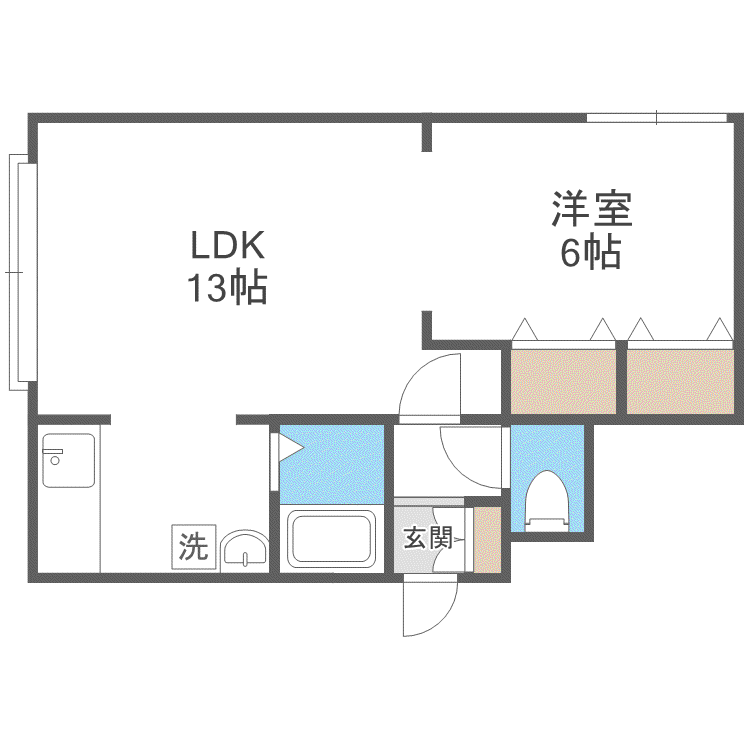 NOGALESIII(1LDK/3階)の間取り写真