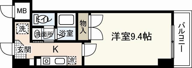 西広島ビレッジ(1K/7階)の間取り写真