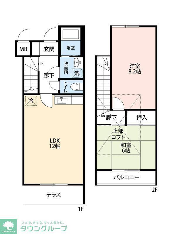 アイディールハウス(2LDK/1階)の間取り写真