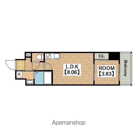 FREEDOM RESIDENCE堺寺地町(1LDK/6階)の間取り写真