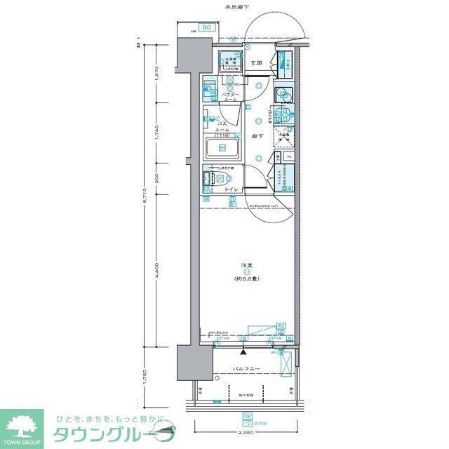 セントラルプレイス新宿御苑前(1K/3階)の間取り写真