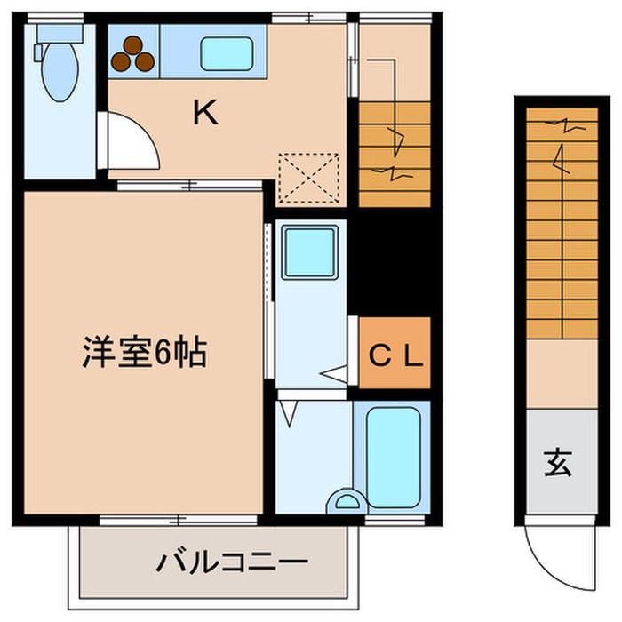 サンシャイン西蒲田(1K/2階)の間取り写真