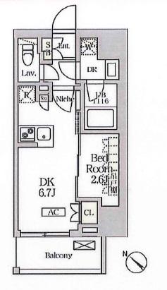 ARKMARK大塚(1DK/7階)の間取り写真
