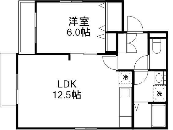 フォレスト吉祥寺(1LDK/2階)の間取り写真