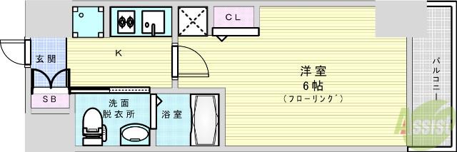 エステムコート新大阪11リンクス(1K/3階)の間取り写真