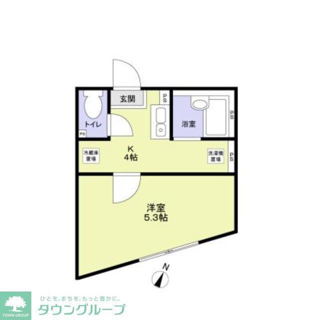 エミール生麦(1K/3階)の間取り写真