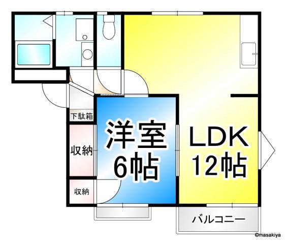 サンクレスト(1LDK/1階)の間取り写真
