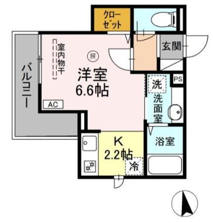 グラナーデ南千住(ワンルーム/2階)の間取り写真