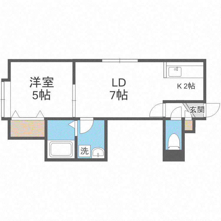 エスポワールII(1LDK/3階)の間取り写真