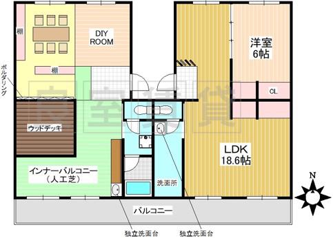 山根台第2C棟(2SLDK/5階)の間取り写真