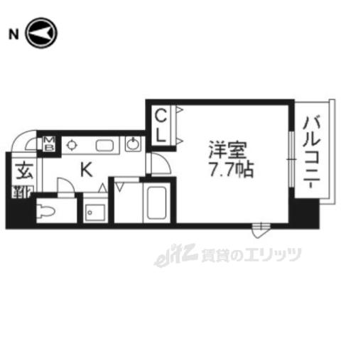 サムティ京都駅前(1K/10階)の間取り写真