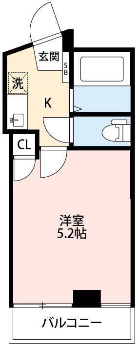品川ヒルズレジデンス(1K/3階)の間取り写真