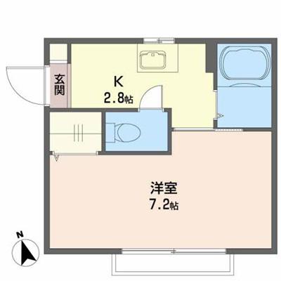 ハイネス十日町(1K/1階)の間取り写真