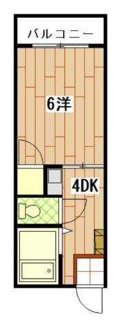 芦屋ビレッジ(1K/2階)の間取り写真