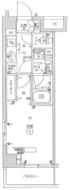 スカイコート押上第3(1K/2階)の間取り写真