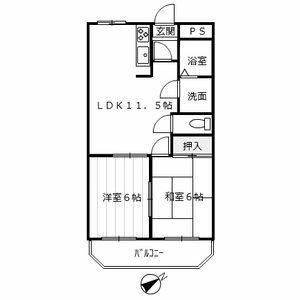 メゾンソルジェンテ(2LDK/2階)の間取り写真