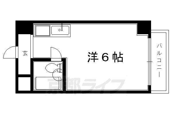 アルバドール山双(1K/3階)の間取り写真