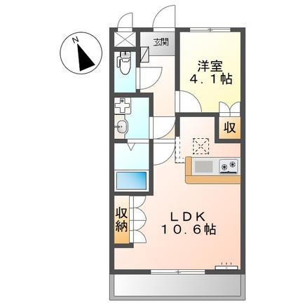 ルーエン・ハイム(1LDK/1階)の間取り写真