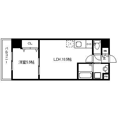ダイヤ・パール(1LDK/2階)の間取り写真
