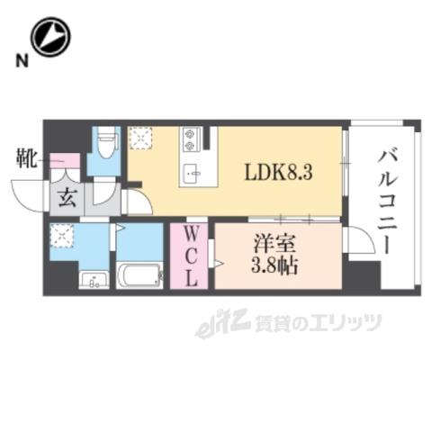ESTONE HIGASHIOSAKA(1LDK/2階)の間取り写真