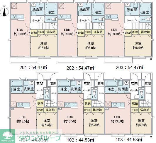 エルメゾン八王子大塚(1LDK/2階)の間取り写真