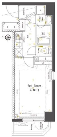 AZEST千鳥町(1K/3階)の間取り写真