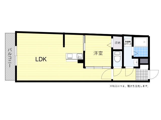 REGINA大分駅南(1LDK/3階)の間取り写真