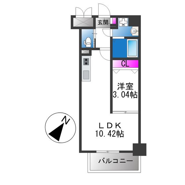 リアライズ堺宿院(1LDK/11階)の間取り写真