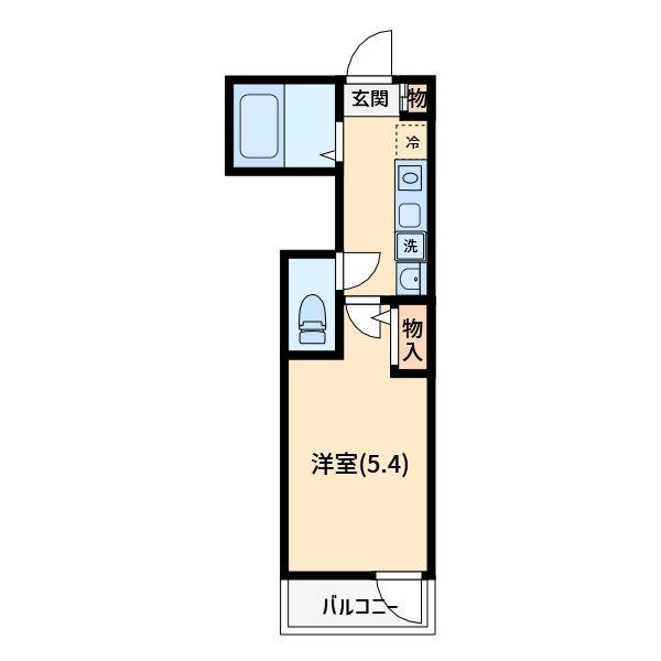 MELDIA与野本町IIB(1K/3階)の間取り写真