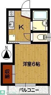 プチメゾンKOMAKI(1K/2階)の間取り写真