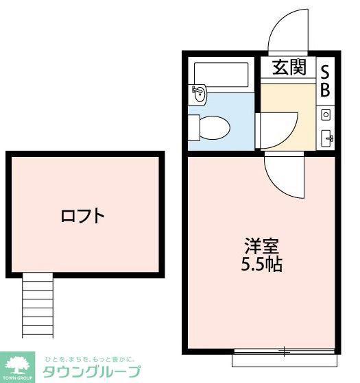 プラザドゥペートンC棟 C(1K/2階)の間取り写真