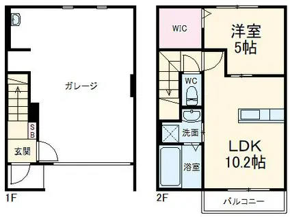 GRANBASE(1LDK/1階)の間取り写真