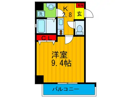 ドマ-ニ(1K/7階)の間取り写真