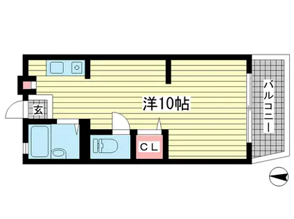 PRAFU山本通(ワンルーム/3階)の間取り写真