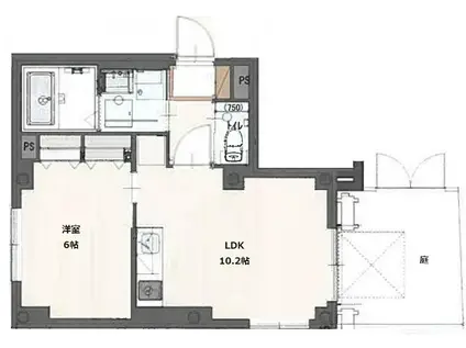 SACRA VISTA(1LDK/1階)の間取り写真