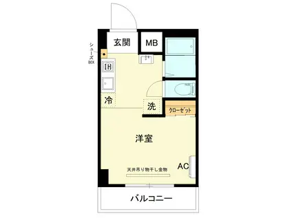 メゾン東和(ワンルーム/5階)の間取り写真