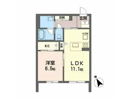 ロイヤルシャーメゾン高松(1LDK/1階)の間取り写真
