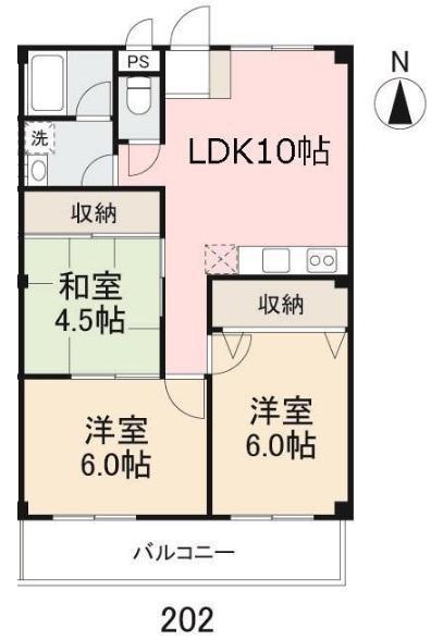 ユニティALBA(3LDK/2階)の間取り写真