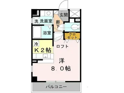 メイト鶴見(1K/4階)の間取り写真