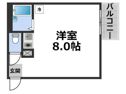 レジデンス堀江(ワンルーム/4階)の間取り写真